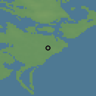 Shaded relief of the 48 km around Horbelev, drawn from the GMTED2010 grid