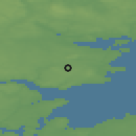 Shaded relief of the 47 km around Hornsyld, drawn from the GMTED2010 grid