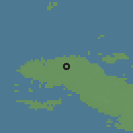 Shaded relief of the 48 km around Horslunde, drawn from the GMTED2010 grid