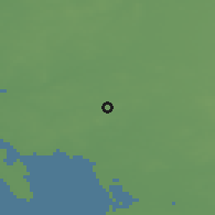Shaded relief of the 47 km around Årre, drawn from the GMTED2010 grid