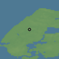 Shaded relief of the 47 km around Hundborg, drawn from the GMTED2010 grid