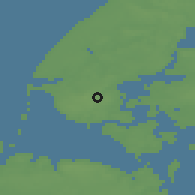Shaded relief of the 47 km around Hurup, drawn from the GMTED2010 grid