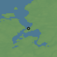 Shaded relief of the 47 km around Hvalpsund, drawn from the GMTED2010 grid