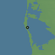 Shaded relief of the 47 km around Hvide Sande, drawn from the GMTED2010 grid