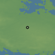 Shaded relief of the 47 km around Årslev, drawn from the GMTED2010 grid