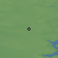 Shaded relief of the 47 km around Jegerup, drawn from the GMTED2010 grid
