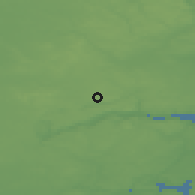 Shaded relief of the 47 km around Jelling, drawn from the GMTED2010 grid