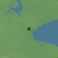 Shaded relief of the 47 km around Jersie, drawn from the GMTED2010 grid