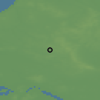 Shaded relief of the 46 km around Jerslev, drawn from the GMTED2010 grid