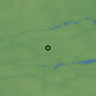 Shaded relief of the 47 km around Asferg, drawn from the GMTED2010 grid