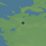 Shaded relief of the 47 km around Jyderup, drawn from the GMTED2010 grid