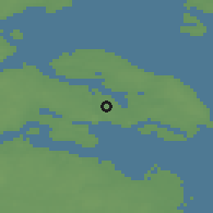 Shaded relief of the 48 km around Kær, drawn from the GMTED2010 grid