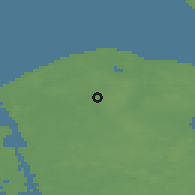 Shaded relief of the 47 km around Kagerup, drawn from the GMTED2010 grid