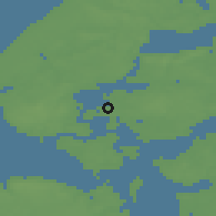 Shaded relief of the 47 km around Karby, drawn from the GMTED2010 grid