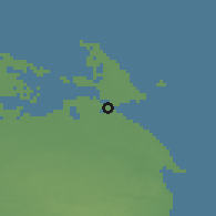 Shaded relief of the 47 km around Kerteminde, drawn from the GMTED2010 grid