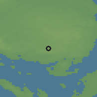 Shaded relief of the 47 km around Kirkeby, drawn from the GMTED2010 grid