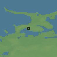 Shaded relief of the 47 km around Asnæs, drawn from the GMTED2010 grid