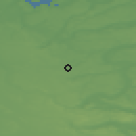 Shaded relief of the 47 km around Kjellerup, drawn from the GMTED2010 grid