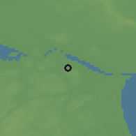 Shaded relief of the 47 km around Klarup, drawn from the GMTED2010 grid