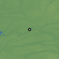 Shaded relief of the 47 km around Klejtrup, drawn from the GMTED2010 grid