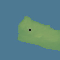 Shaded relief of the 47 km around Klemensker, drawn from the GMTED2010 grid