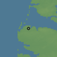 Shaded relief of the 47 km around Klinkby, drawn from the GMTED2010 grid
