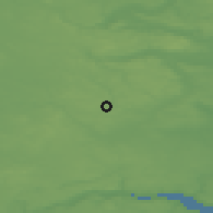 Shaded relief of the 47 km around Klovborg, drawn from the GMTED2010 grid