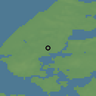 Shaded relief of the 47 km around Koldby, drawn from the GMTED2010 grid