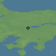 Shaded relief of the 47 km around Kolind, drawn from the GMTED2010 grid