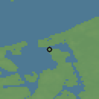 Shaded relief of the 47 km around Kulhuse, drawn from the GMTED2010 grid