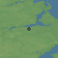 Shaded relief of the 47 km around Assentoft, drawn from the GMTED2010 grid