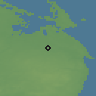 Shaded relief of the 47 km around Langeskov, drawn from the GMTED2010 grid