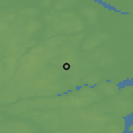 Shaded relief of the 47 km around Astrup, drawn from the GMTED2010 grid