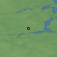 Shaded relief of the 47 km around Lem, drawn from the GMTED2010 grid