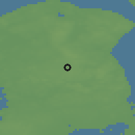 Shaded relief of the 47 km around Lillerød, drawn from the GMTED2010 grid