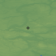 Shaded relief of the 47 km around Linå, drawn from the GMTED2010 grid