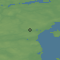 Shaded relief of the 47 km around Lisbjerg, drawn from the GMTED2010 grid