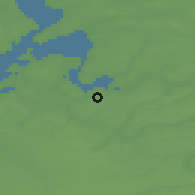 Shaded relief of the 47 km around Løgstrup, drawn from the GMTED2010 grid