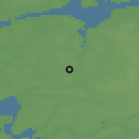 Shaded relief of the 47 km around Aars, drawn from the GMTED2010 grid
