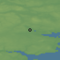 Shaded relief of the 47 km around Lund, drawn from the GMTED2010 grid