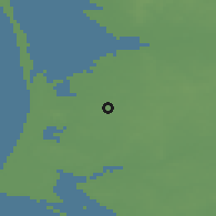Shaded relief of the 47 km around Lunde, drawn from the GMTED2010 grid
