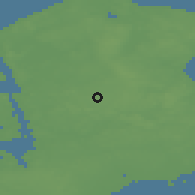 Shaded relief of the 47 km around Lynge, drawn from the GMTED2010 grid