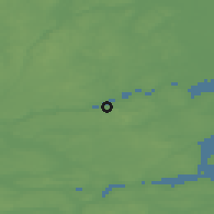 Shaded relief of the 47 km around Mariager, drawn from the GMTED2010 grid