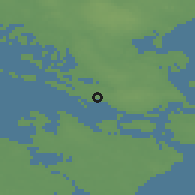 Shaded relief of the 47 km around Marienlyst, drawn from the GMTED2010 grid