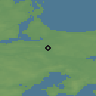Shaded relief of the 47 km around Auning, drawn from the GMTED2010 grid