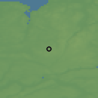 Shaded relief of the 47 km around Mejlby, drawn from the GMTED2010 grid