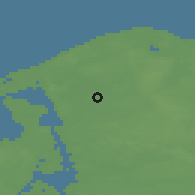 Shaded relief of the 47 km around Meløse, drawn from the GMTED2010 grid