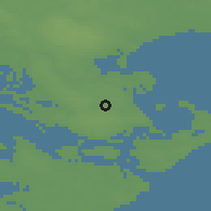 Shaded relief of the 47 km around Mern, drawn from the GMTED2010 grid