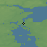 Shaded relief of the 47 km around Middelfart, drawn from the GMTED2010 grid