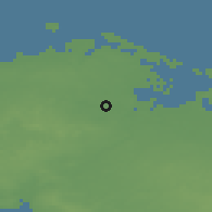 Shaded relief of the 47 km around Næsbyhoved Broby, drawn from the GMTED2010 grid